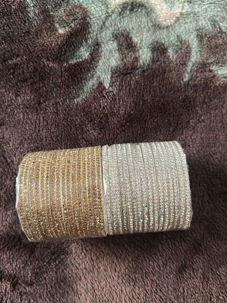 Silver &amp; Golden Bangles Set 🔥🔥