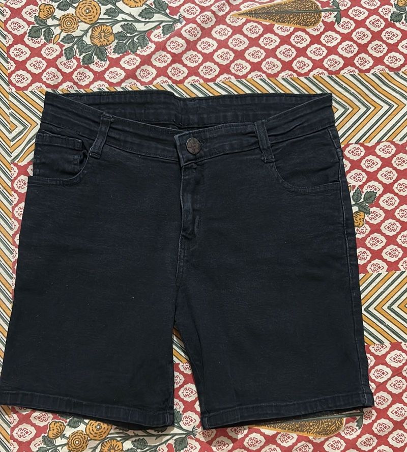 Black Denim Shorts - Bebe Brand