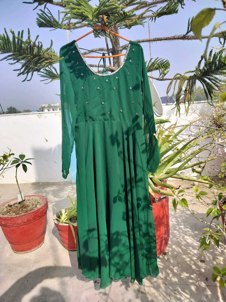 Green beautiful ethnic dress