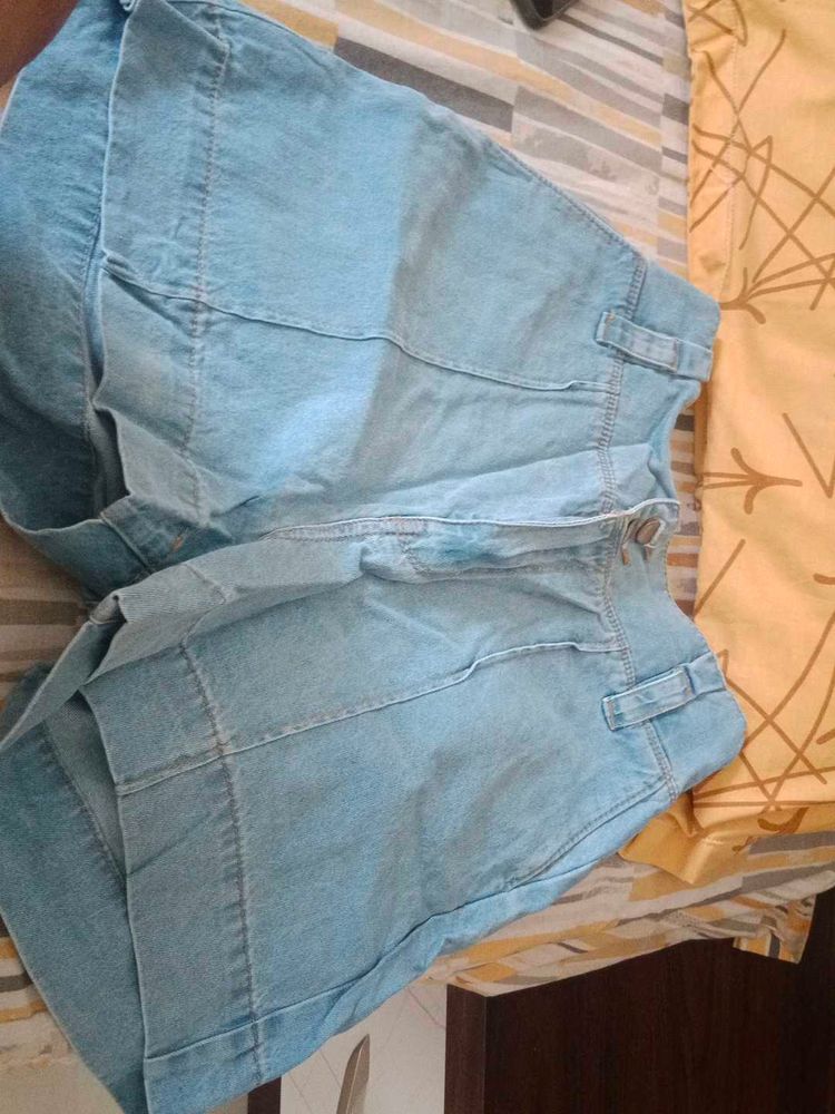 Light Wash Denim Shorts