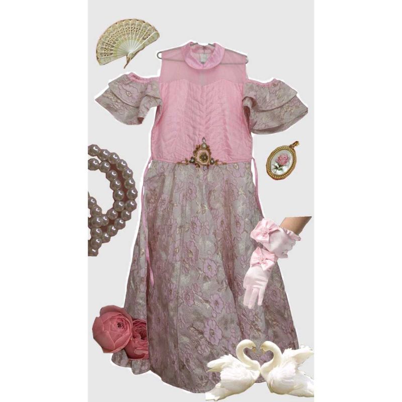 Vintage Pink Cold Shoulder Dress