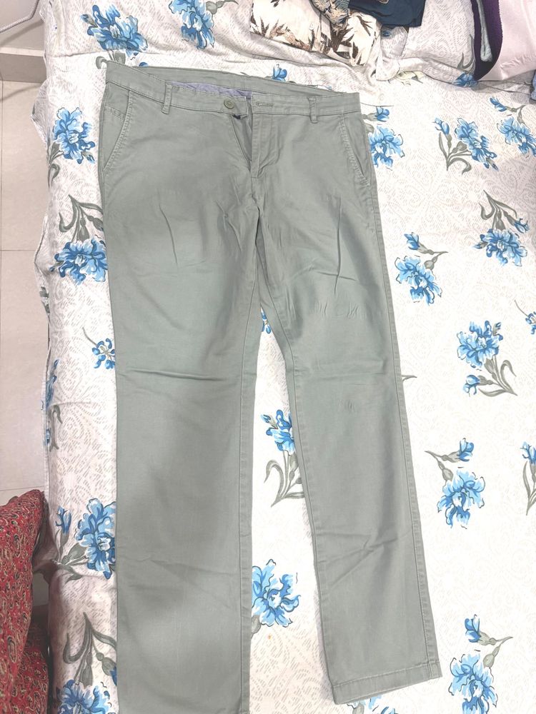 Casual Olive Green Pants