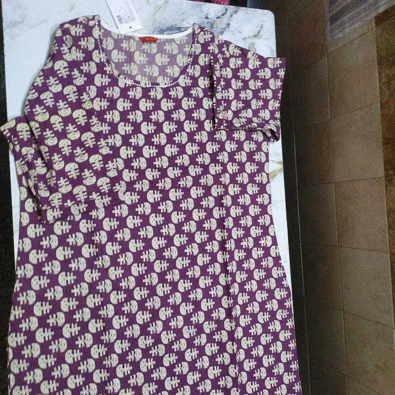 Purple Print Dress