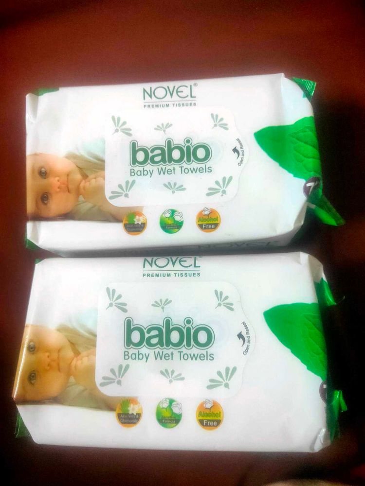 Pack of 2 Novel Baby wipes (144 pieces)