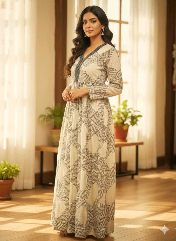 Elegant Printed Ethnic Gown