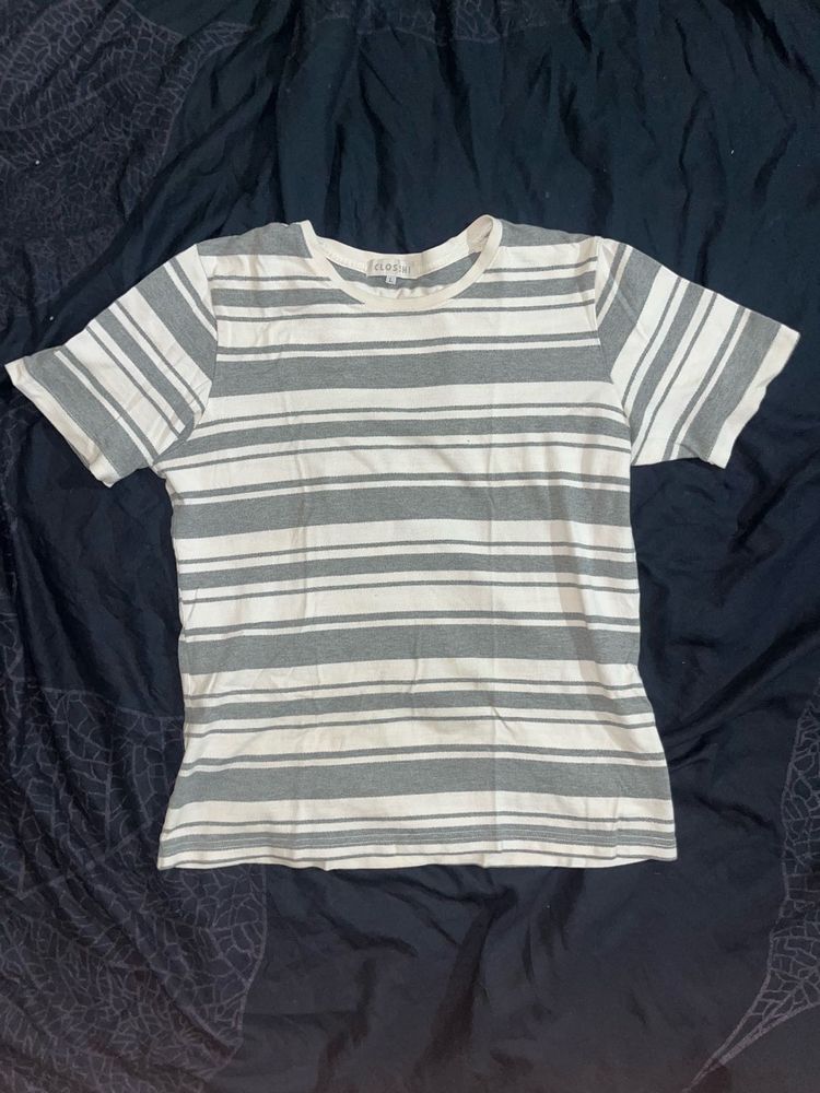 Tshirt - White &amp; Grey