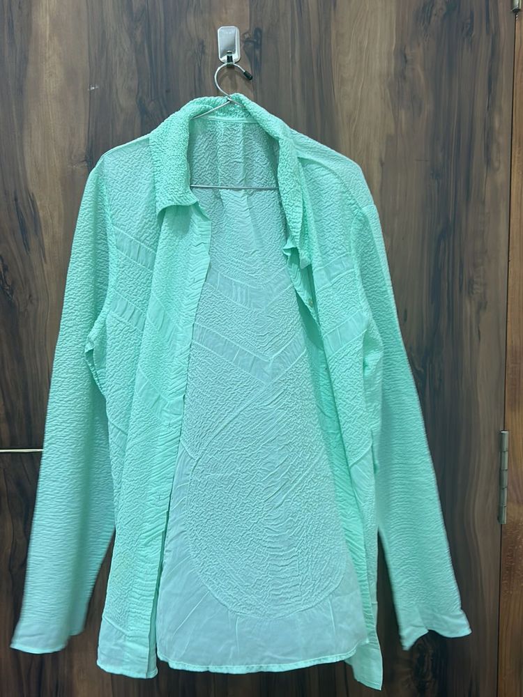Oversize Sea Green Shirt