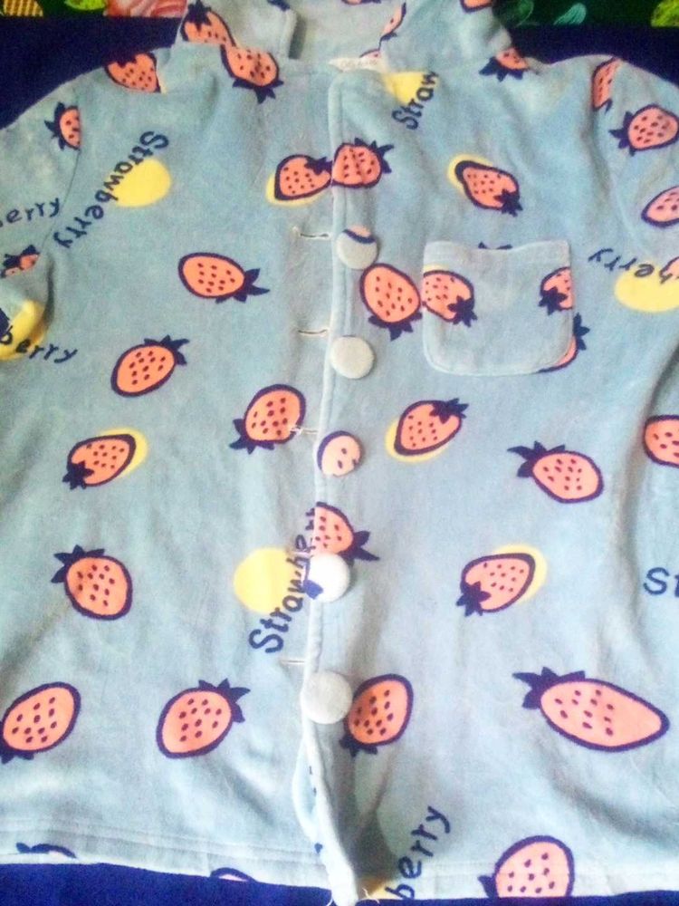 A Blue Strawberry designed Winter Shirt