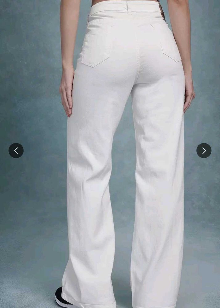 White Wide Leg Jeans