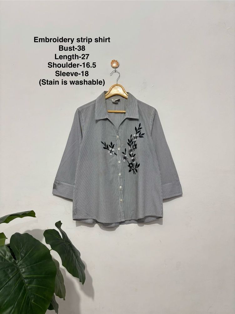 Embroidery Strips Shirt
