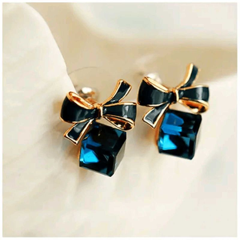 Bow Knot Crystal Earrings