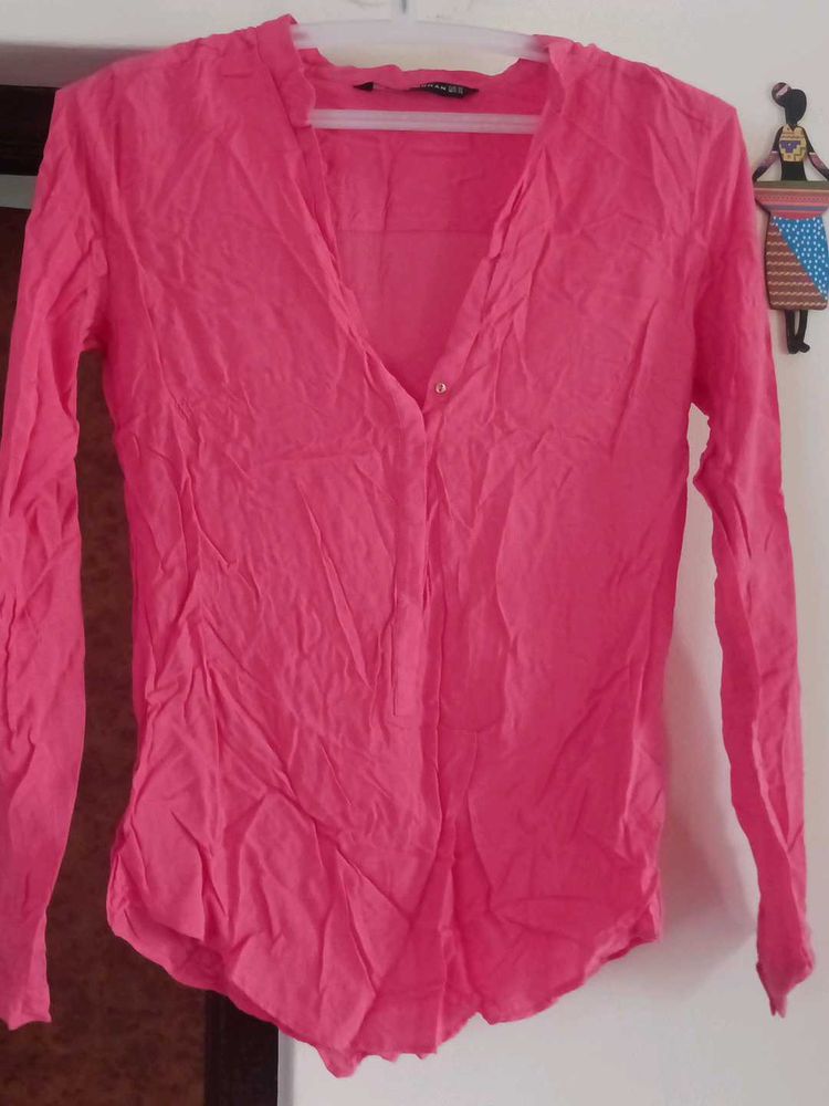 Coral Long Sleeve Blouse