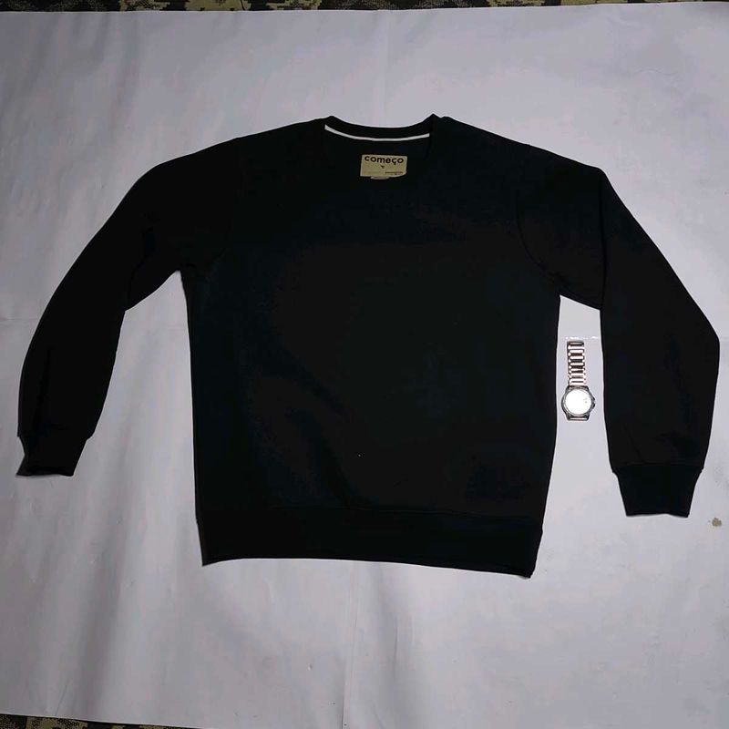 Comeco Black Crewneck Sweatshirt