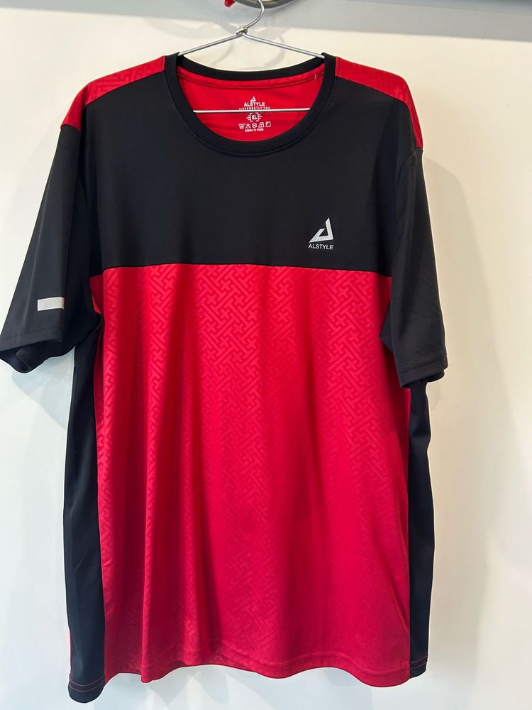 Allstyle XL size Red Gym Tshirt