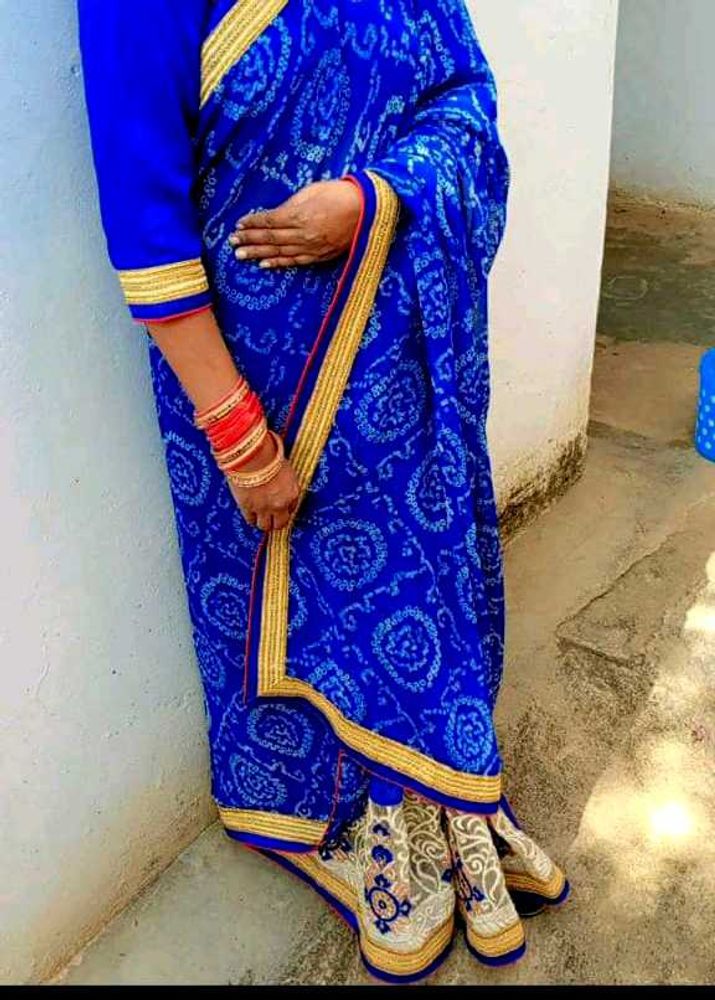 Bandhani saree blouse