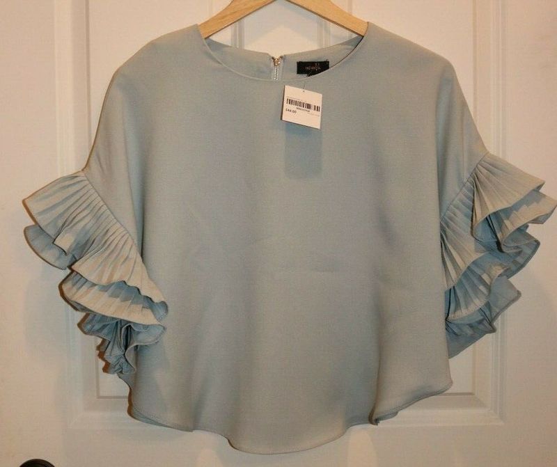 Shein Pleated Ruffle Top