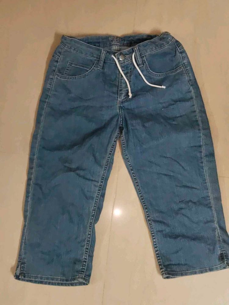 Denim Capri Pants