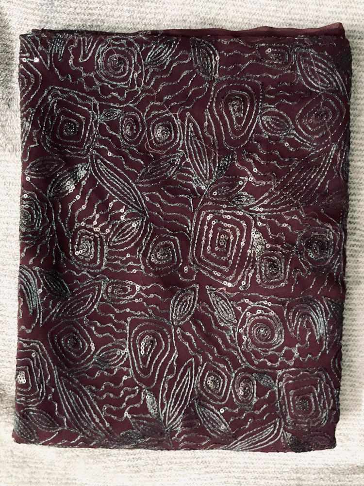Elegant Maroon Grey Chudidhar Material