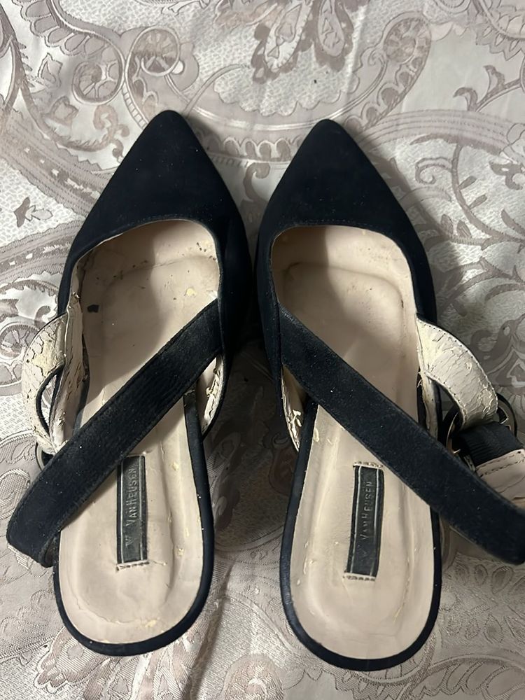 Black Open Heels