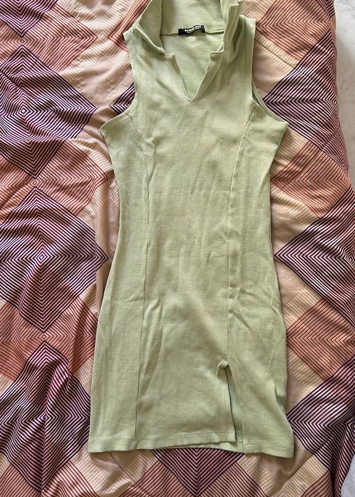 Side Cut Collar Dress