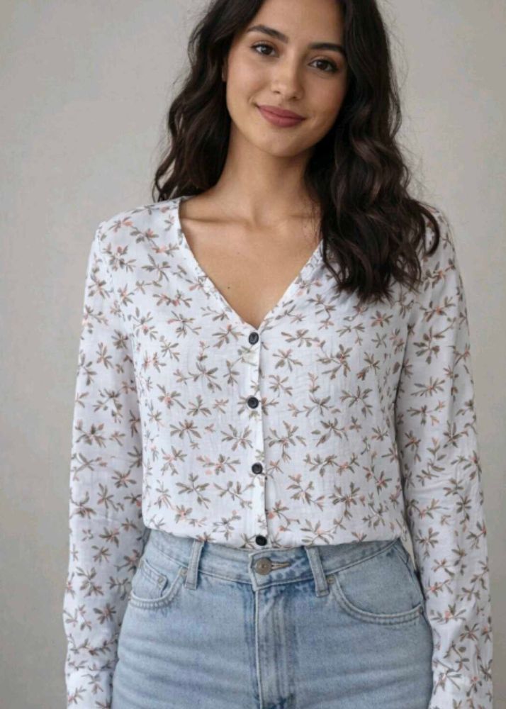 Floral Print Button-Down Shirt