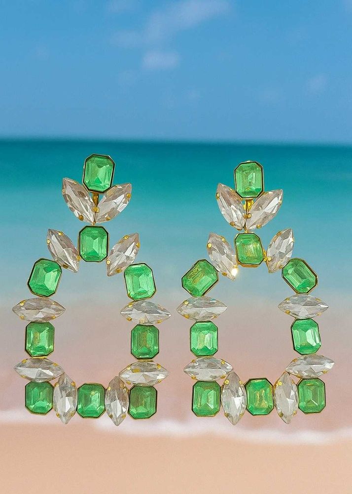 Green Gemstone Earrings