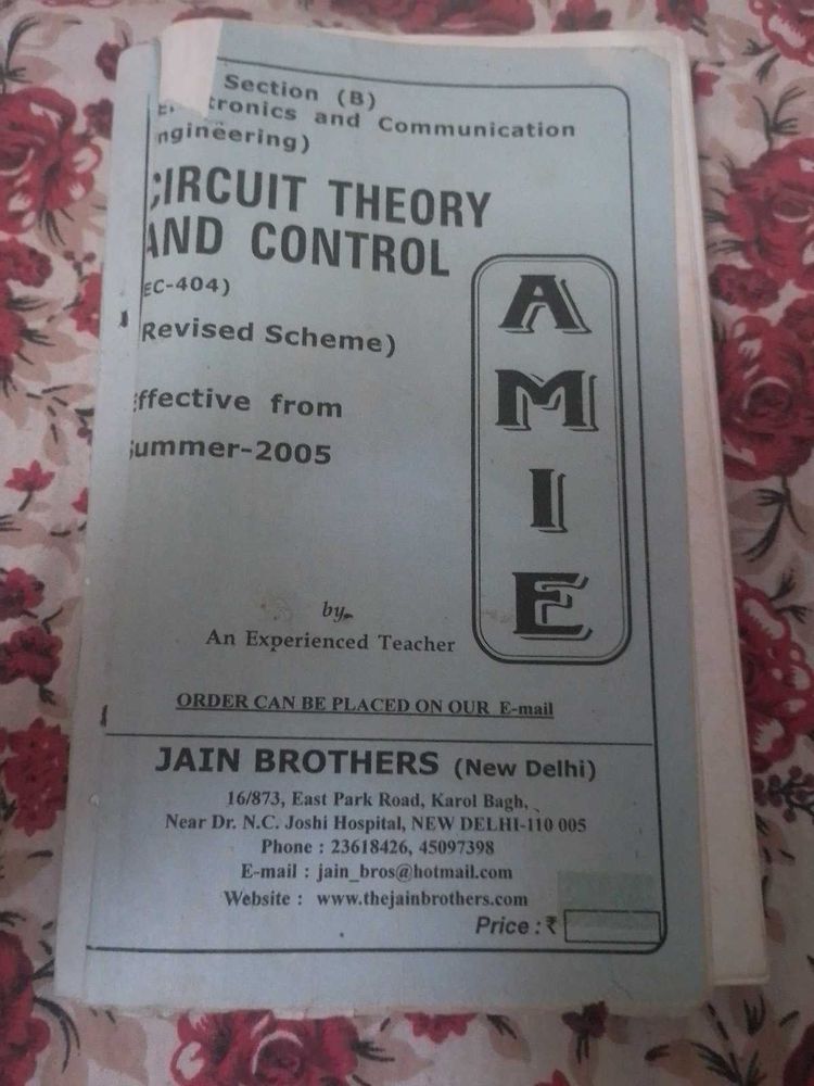 Circuit Theory And Control AMIE