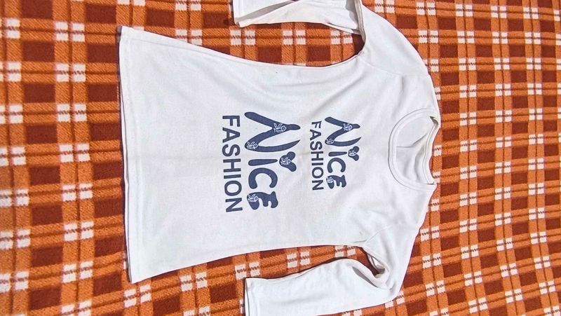 White &#39;Nice Fashion&#39; Tee