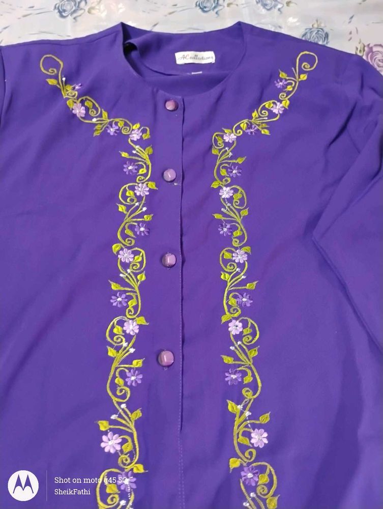Color Abayaa With Embroidery New