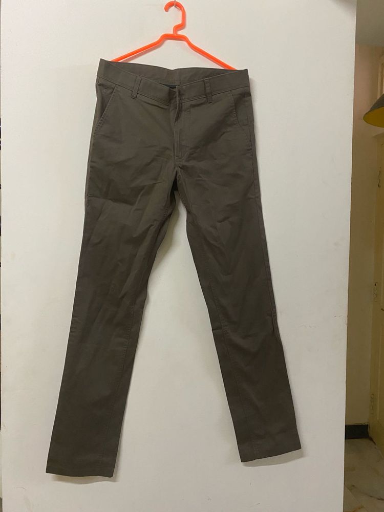 Brown Trousers Comfort Fit