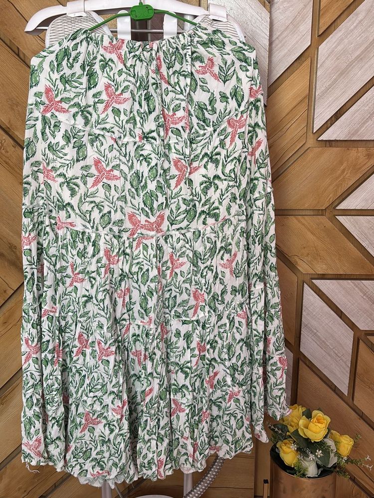 🌿✨ Bohemian Floral Print Skirt – Free Size 🌸💃