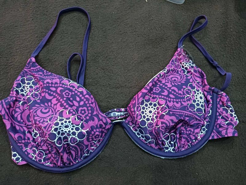 Patterned Purple big 🖤 Bra