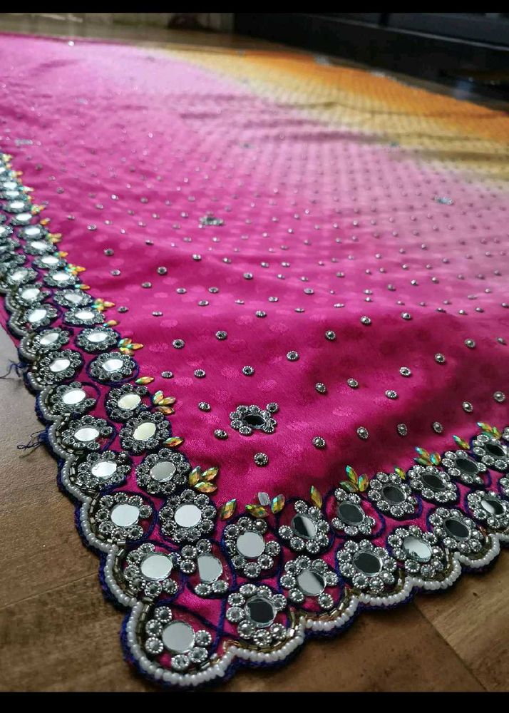 Mirror Work Multi colour Saree