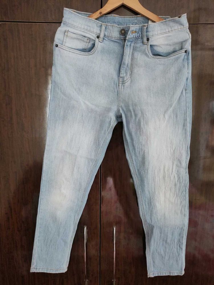 Zudio Ankle Length Blue Jeans For Men