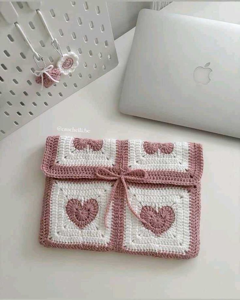 Crochet Heart Ipad &amp; Book Cover