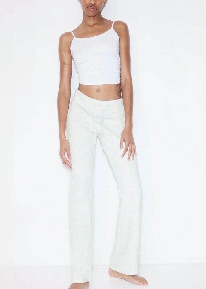 Light grey Straight Leg Pants