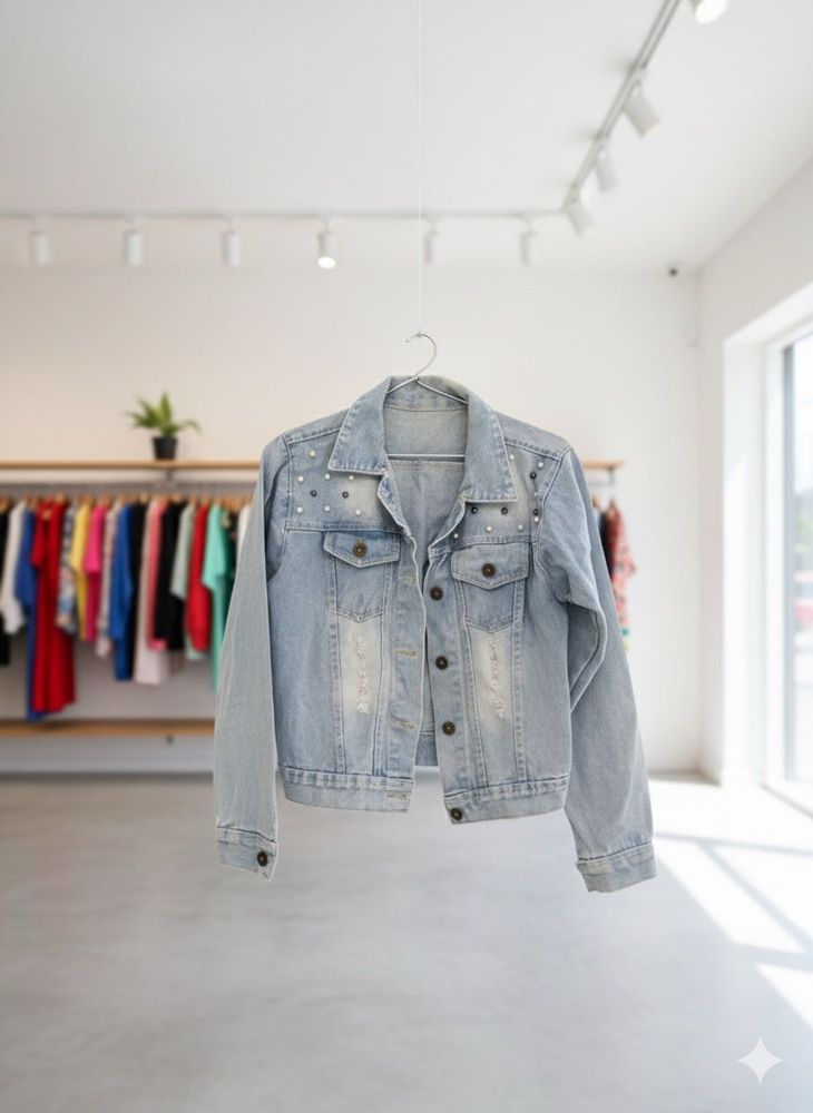 Denim Jacket with Studs