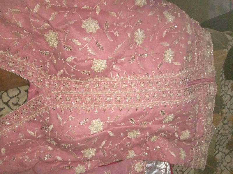 Latest Handwork Wedding Heavy Indo Western Dress