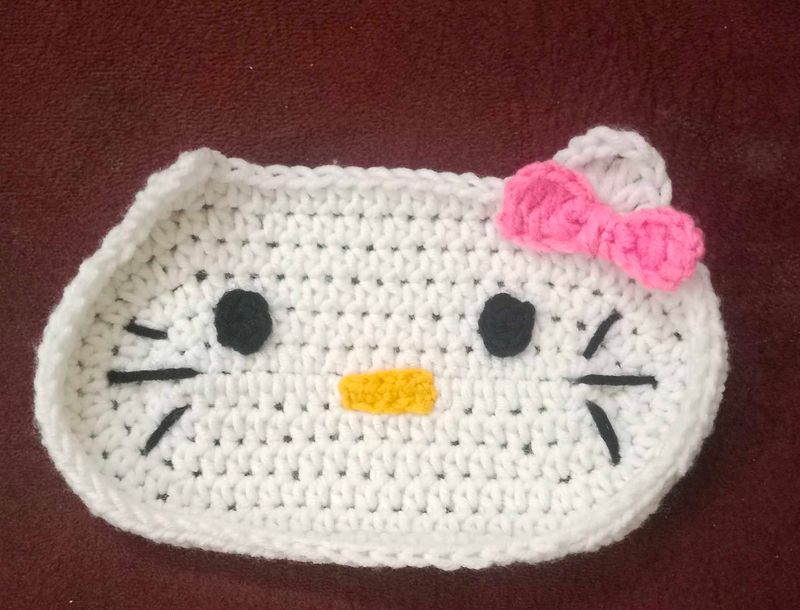 Hello Kitty Crochet glasses case