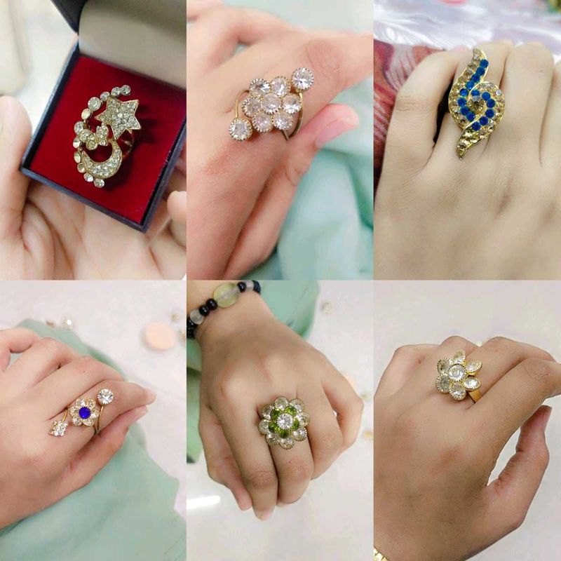Vintage Rhinestone Ring Collection
