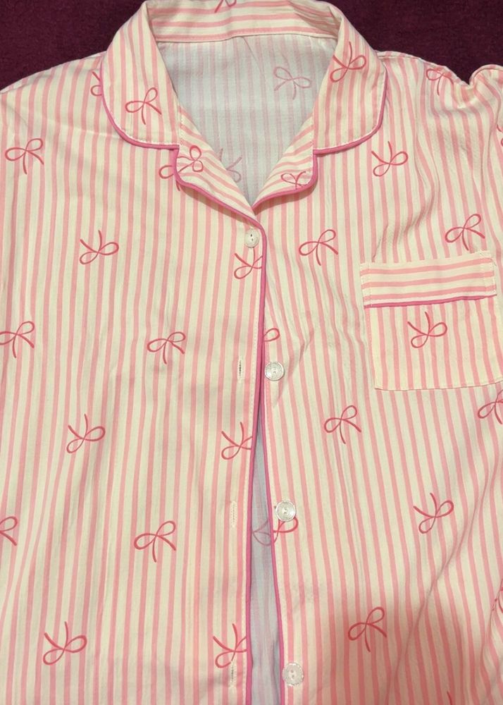 Cute Striped Pajama Top