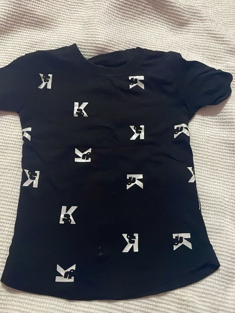 Boys Black Graphic Tee