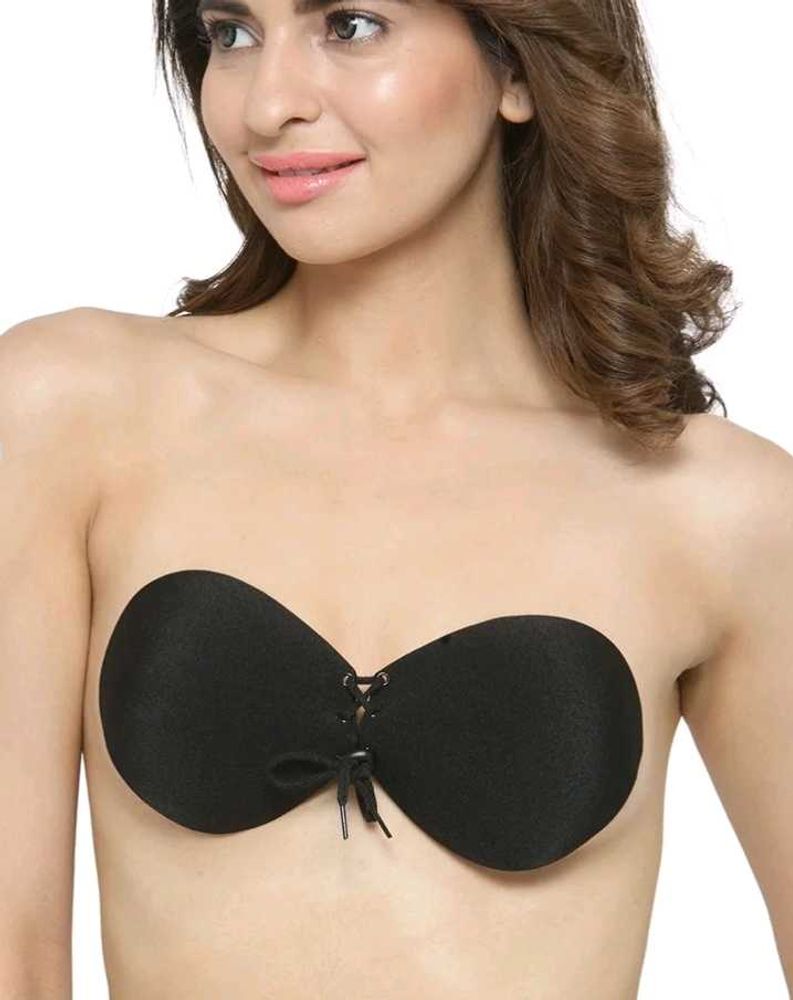 Black Silicon Stick-on Push Up Bra