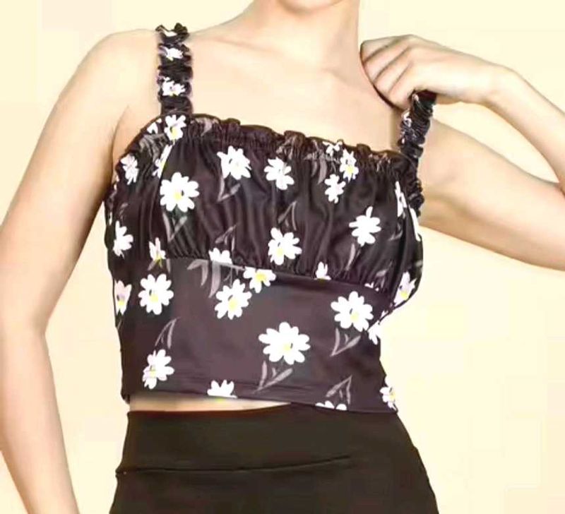 Floral Print Crop Top