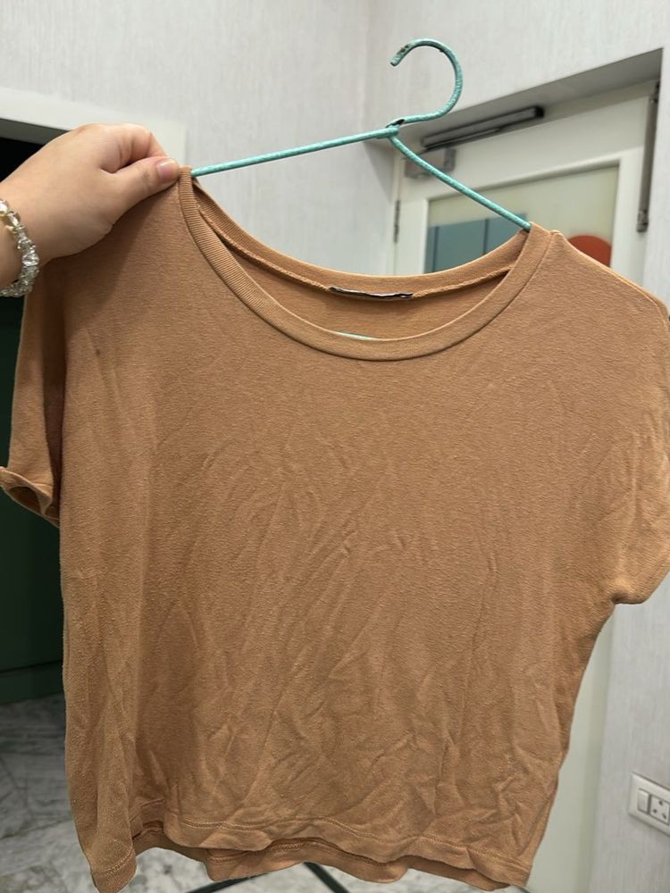 Caramel Brown Basic Tee