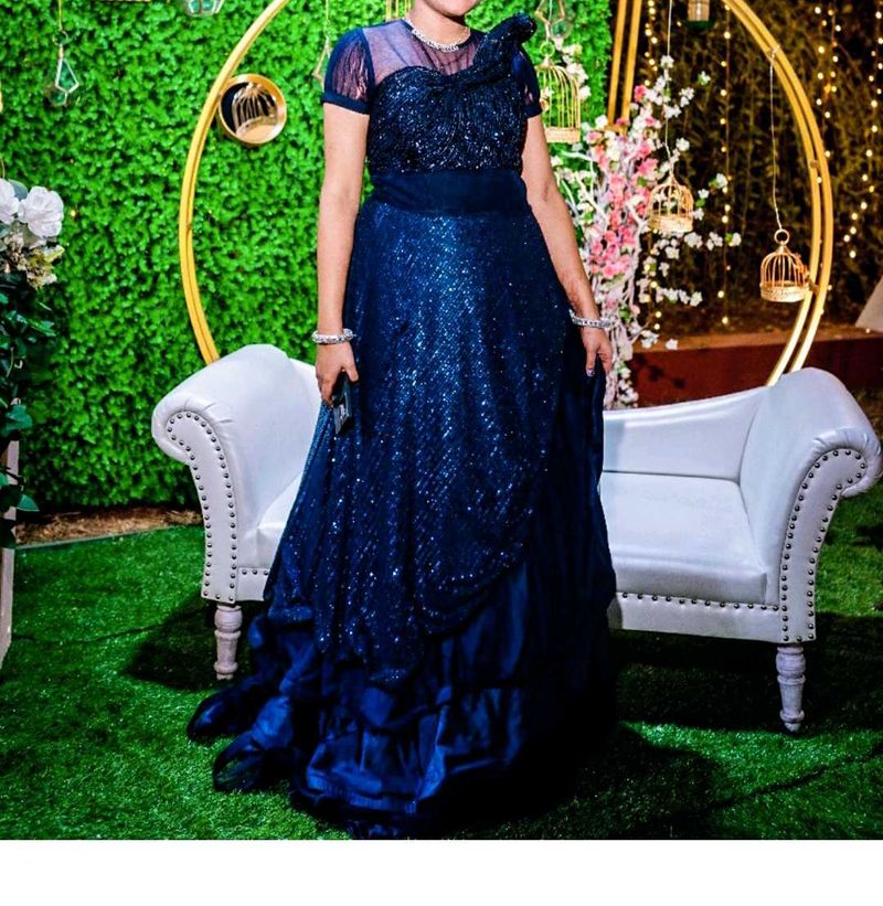 Elegant Blue Ethnic Gown