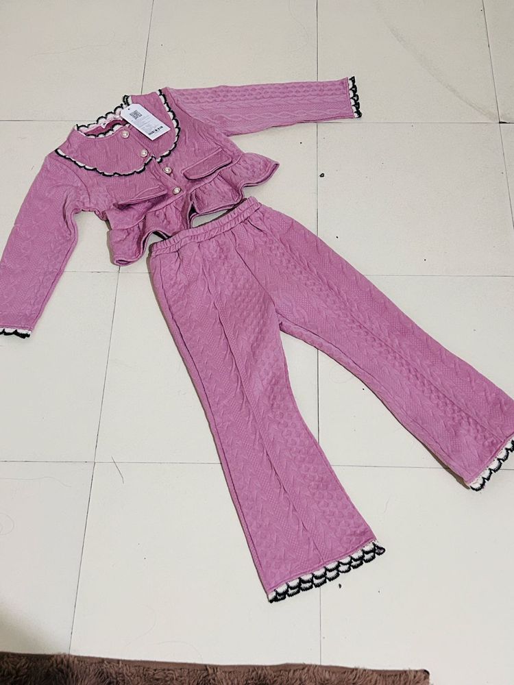 Pink Knit Two-Piece Set