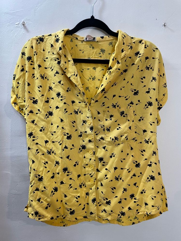 Floral Yellow Shirt