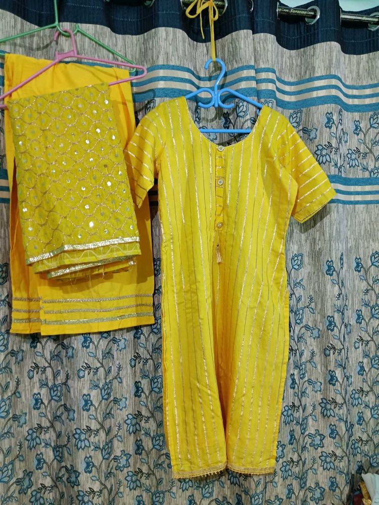 Beautiful Yellow Top With. Chanderi Lining