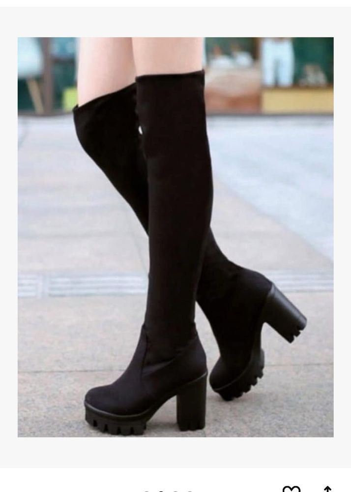 Black Thigh High Boots